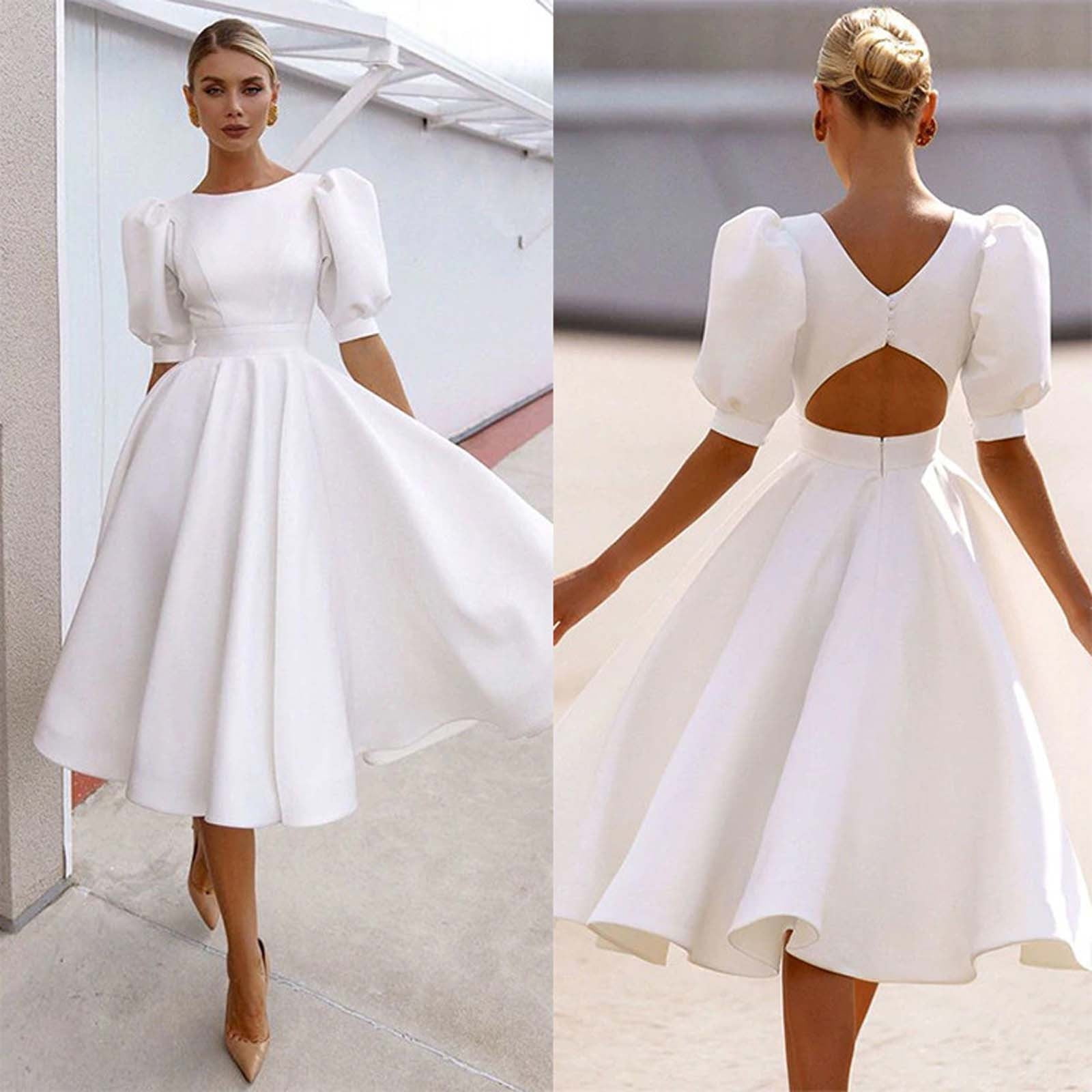 simple white dress